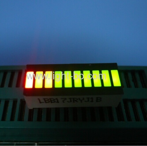 سوبر برايت جرين / أحمر 10 قطعة LED ضوء بار Gradh Array للوحة العدادات