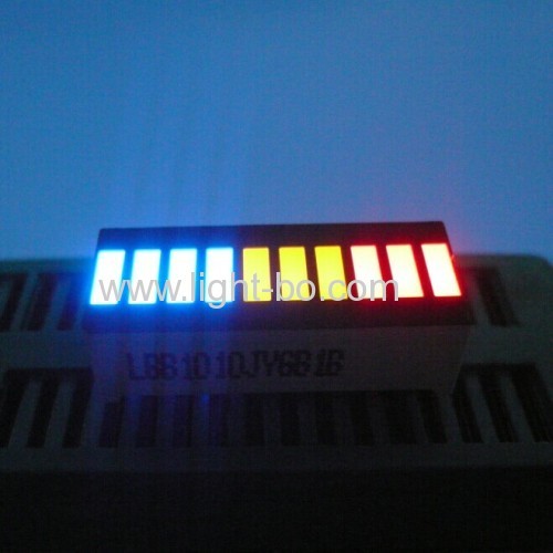 سوبر برايت جرين / أحمر 10 قطعة LED ضوء بار Gradh Array للوحة العدادات