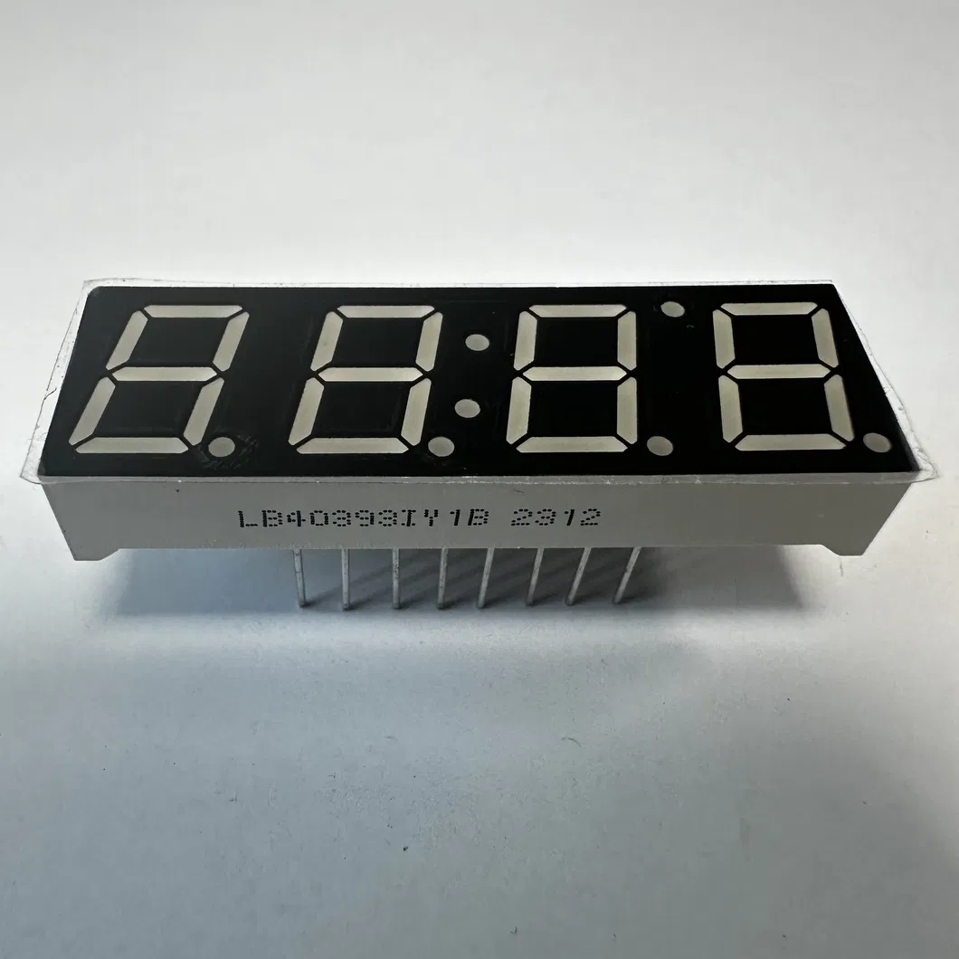 0.39"شاشة LED صفراء ذات 7 أقسام عبارة عن مؤشر رطوبة درجة الحرارة 0