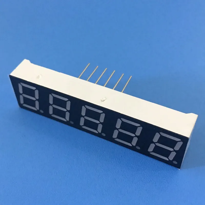 شاشة LED ذات 7 أجزاء حمراء فائقة 0.39 بوصة 5 أرقام 2