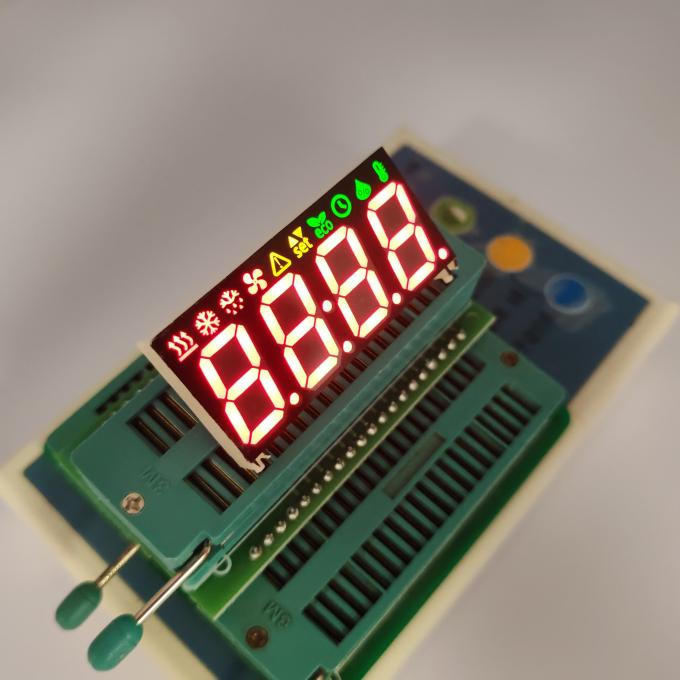 Tri-Color Status Display for AC Controllers: 4-Digit 7-Segment LED (Red/Yellow/Green) 0