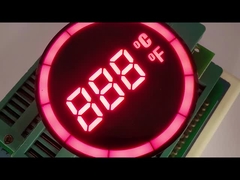 شكل مستدير 7 قطعة شاشة LED لمراقب درجة الحرارة
