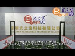 شاشة LED ذات 7 مقاطع ذات 4 أرقام وكاثود مشترك
