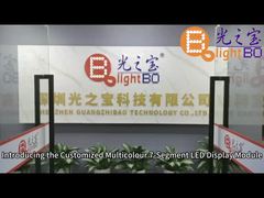 شاشة LED بسبعة أجزاء مخصصة باللون الأزرق والأحمر والأصفر