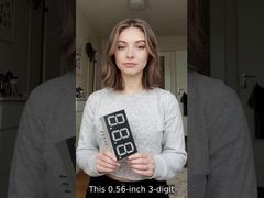 شاشة LED مقاس 0.56 بوصة (14.2 مم) مكونة من 3 أرقام و7 شرائح LED لمؤشرات درجة الحرارة