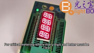 شاشة LED أبجدية رقمية مكونة من 4 أرقام و14 قطعة، باللون الأحمر الساطع للغاية، لتطبيقات عداد التاكسي/القياس